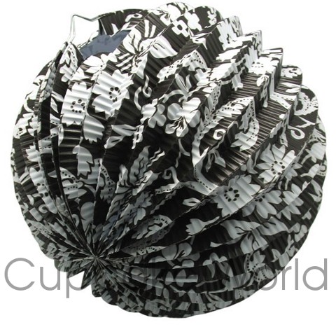 ROBERT GORDON BLACK FLORENCE FLORAL FESTIVE PAPER LANTERNS 6PCS - Click Image to Close